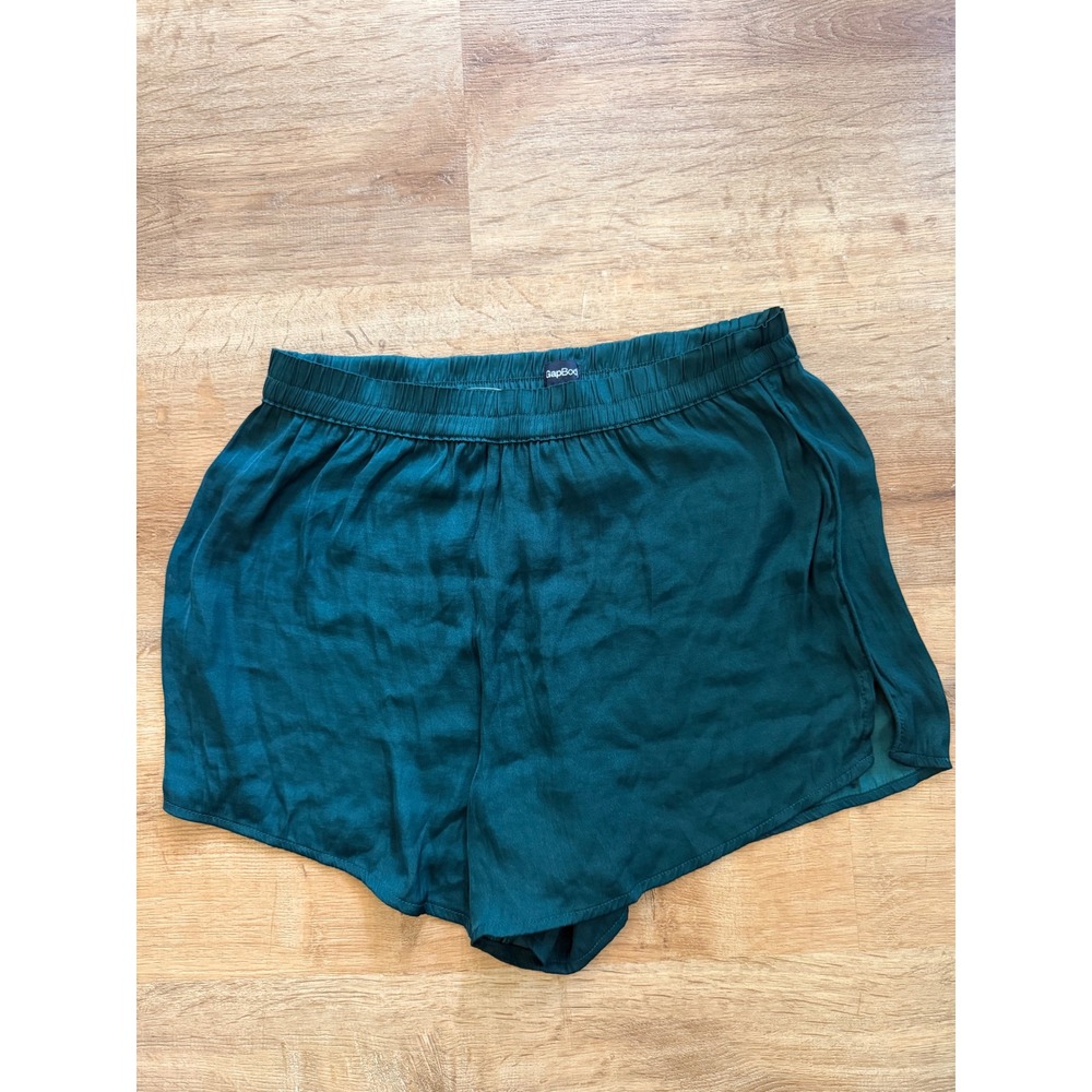 NWT Gap Body Women's Satin Sleep Shorts Dark Teal